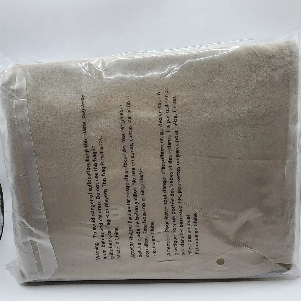 Pintuck Pleated Duvet Cover Set Twin TXL 2pc Taupe Khaki New Sealed OEKO-TEX